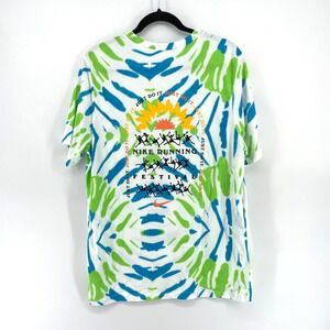 Nike Running Festival Tie Dye Dri-Fit T-Shirt‎ Mens Large Graphic